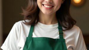 【画像】ノーブラお○ぱい店員さん、透け乳首ポッチで接客してしまうｗｗｗ